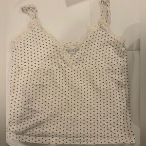 💘3 for 25💘 Brandy Tank Top With navy blue hearts